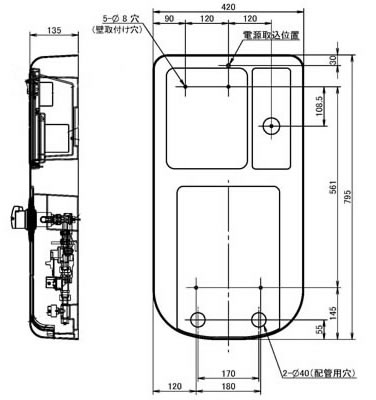 概略寸法図　NP-NF-C／NP-HF-C