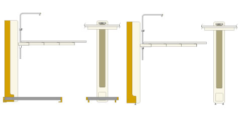 床置固定型Lタイプ〈NTP-FF〉/壁固定タイプ〈NTP-FW〉